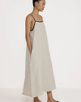 LAUDE the Label Tie Back Slip Dress - Natural