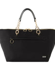 KUSSHI Traveler Bag, Nylon Black with Pink Interior