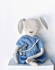 Woolgrass Farm Ruthie the Rabbit - Downeast Linen Dress