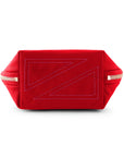 KUSSHI Everyday Makeup Bag Candy Apple Red Fabric with Pink Interior