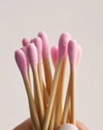 Mei Apothecary Biodegradable Pink Cotton Swabs