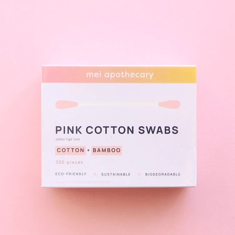 Mei Apothecary - Biodegradable Pink Cotton Swabs