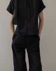 LAUDE the Label Relaxed Short Sleeve Shirt - Black