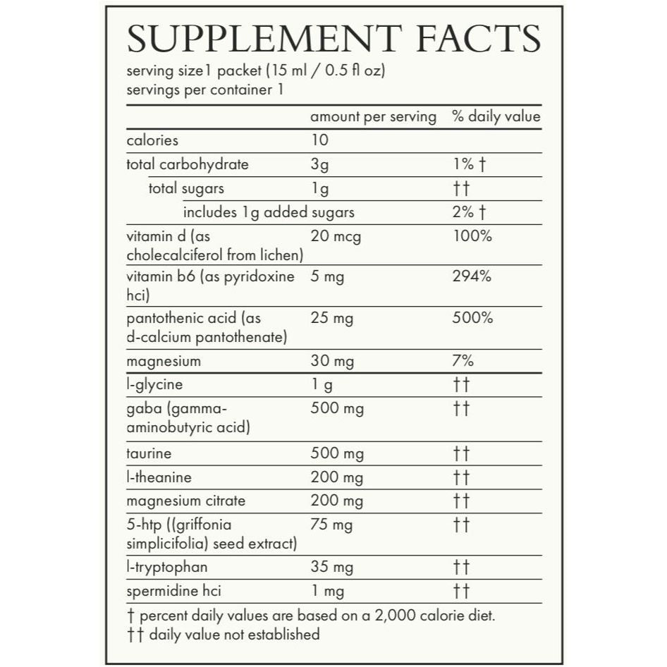 Agent Nateur calm (beauty) spermidine & taurine daily supplement