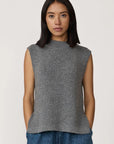 LAUDE the Label Mockneck Sweater Vest - Charcoal