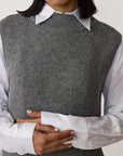 LAUDE the Label Mockneck Sweater Vest - Charcoal