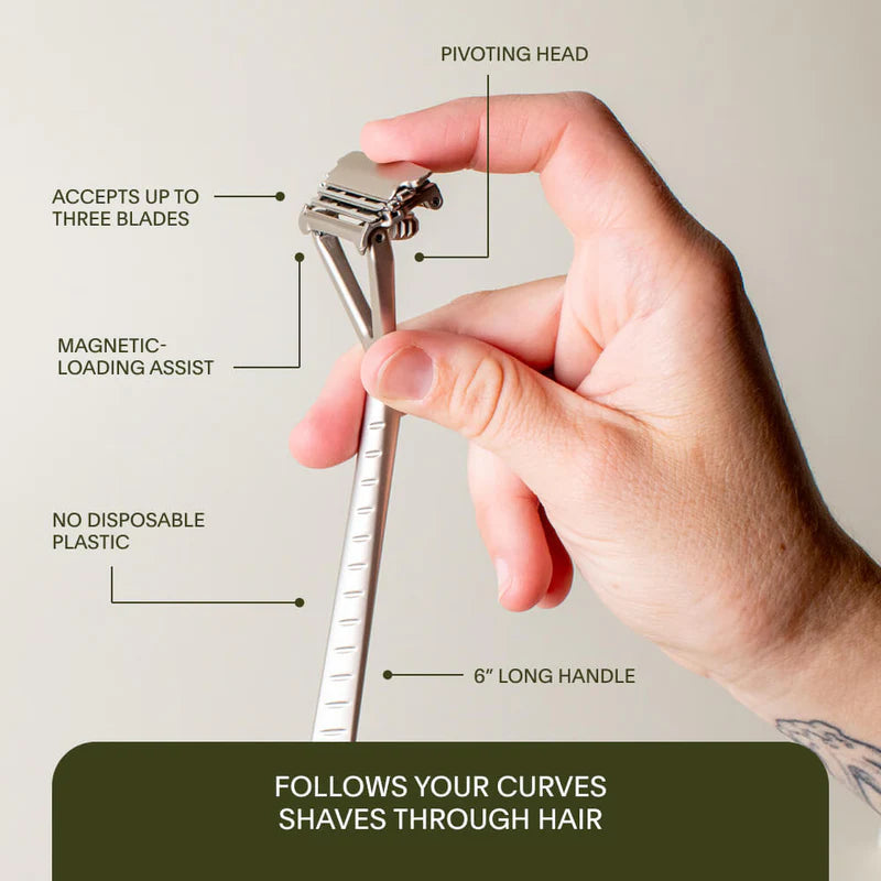 Leaf Triple Blade Pivoting Razor