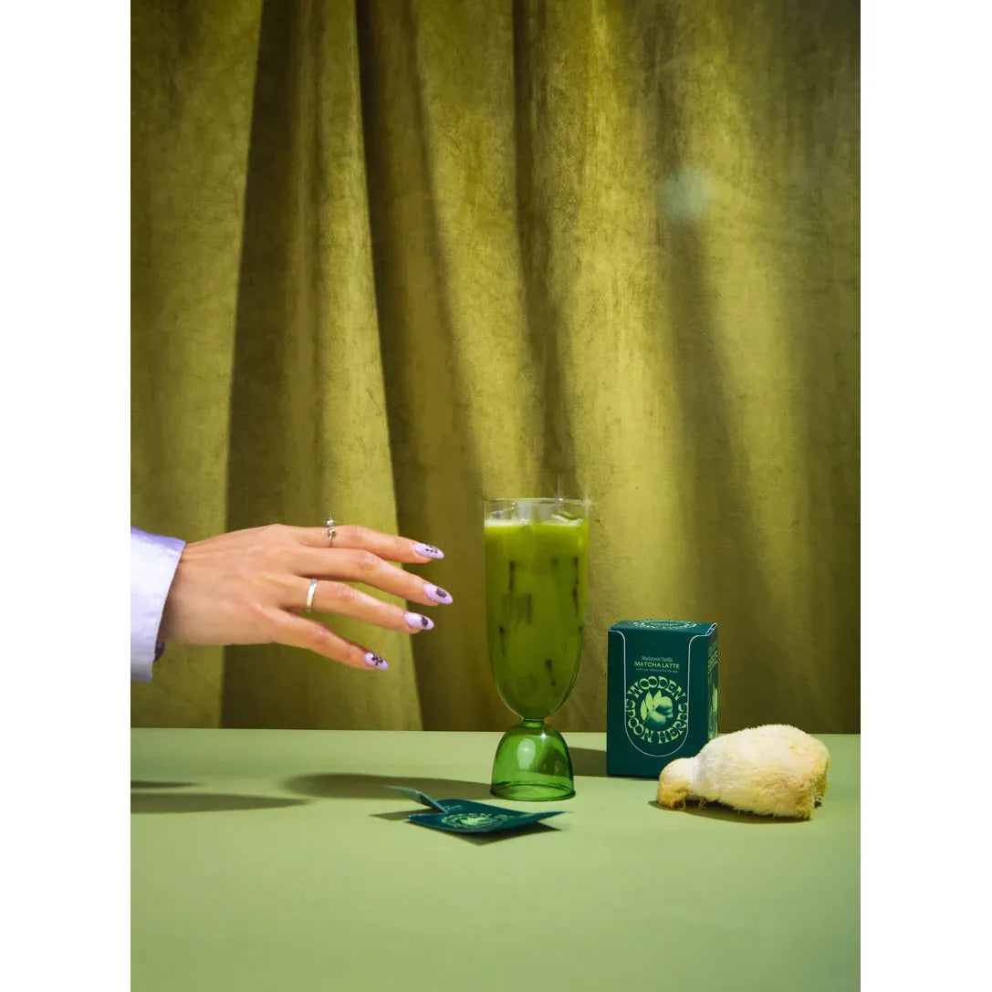 Wooden Spoon Herbs Mushroom Vanilla Matcha Latte