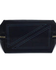 KUSSHI Vacationer Makeup Bag Black Fabric with Teal Interior