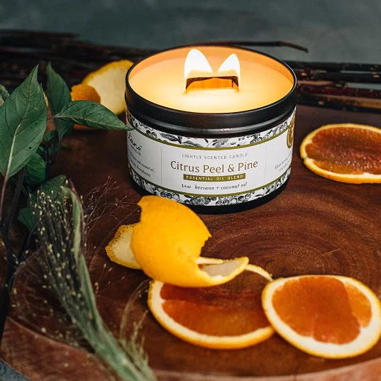 Fontana Candle Co. Citrus Peel & Pine Essential Oil Tin Candle