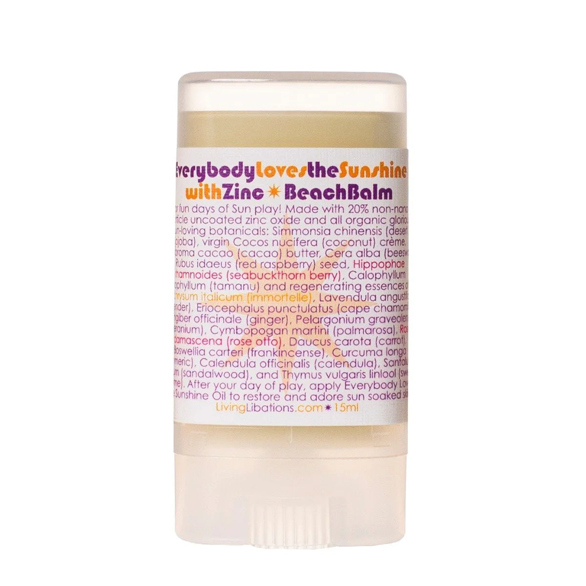 Living Libations Everybody Loves the Sunshine Zinc Beach Balm
