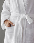 Coyuchi White Waffle Robe