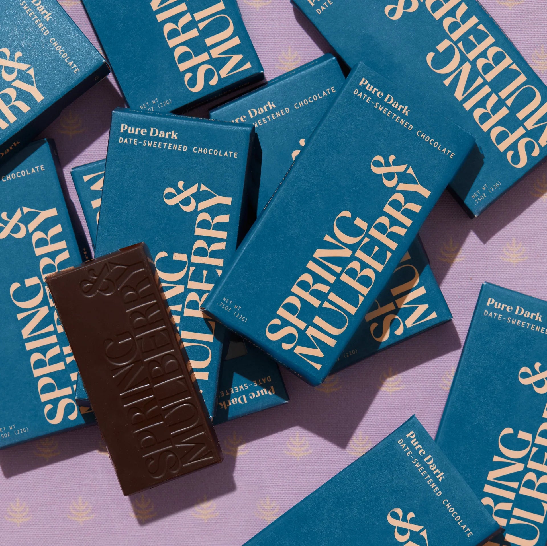 Spring and Mulberry Pure Dark Mini Chocolate Bar