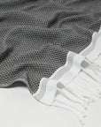 Coyuchi Mediterranean Organic Guest Towel Shadow w/ Deep Pewter
