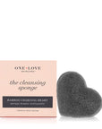 One Love Organics The Cleansing Sponge Bamboo Charcoal Heart