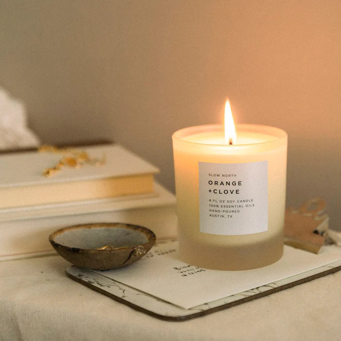 Slow North Orange + Clove Candle