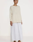LAUDE the Label Oversized Crew Neck Sweater - Ivory