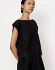 Laude the Label Everyday Top - Black Cotton
