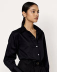 Laude the Label Museo Button Up - Black Poplin