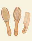 EllaOla 3-Piece Bamboo Brush & Comb Set