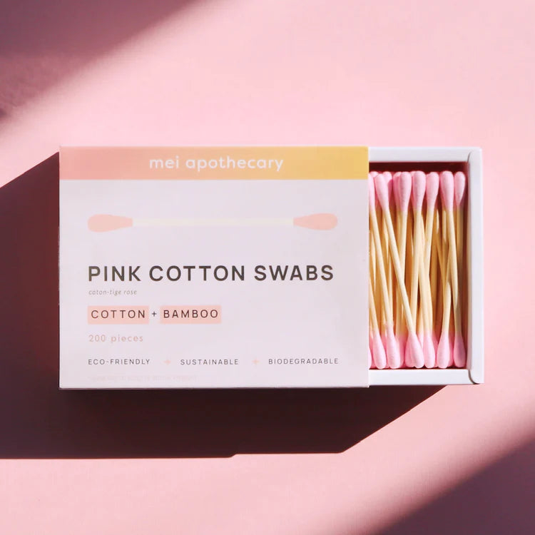 Mount Lai - Mei Apothecary - Biodegradable Pink Cotton Swabs