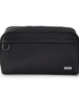 KUSSHI Dopp Kit Black Fabric with Cool Blue