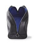 KUSSHI Dopp Kit Black Fabric with Cool Blue