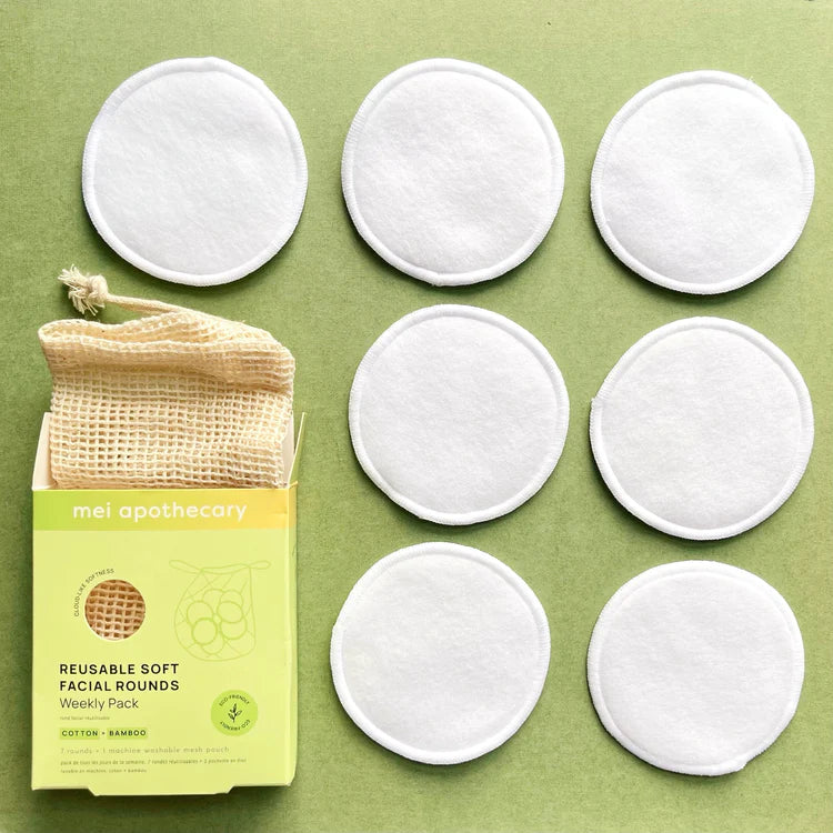 Mei Apothecary Reusable Soft Facial Rounds Weekly Pack - 7pk