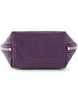 KUSSHI Everyday Makeup Bag Fabric Plum with Dusty Pink Interior