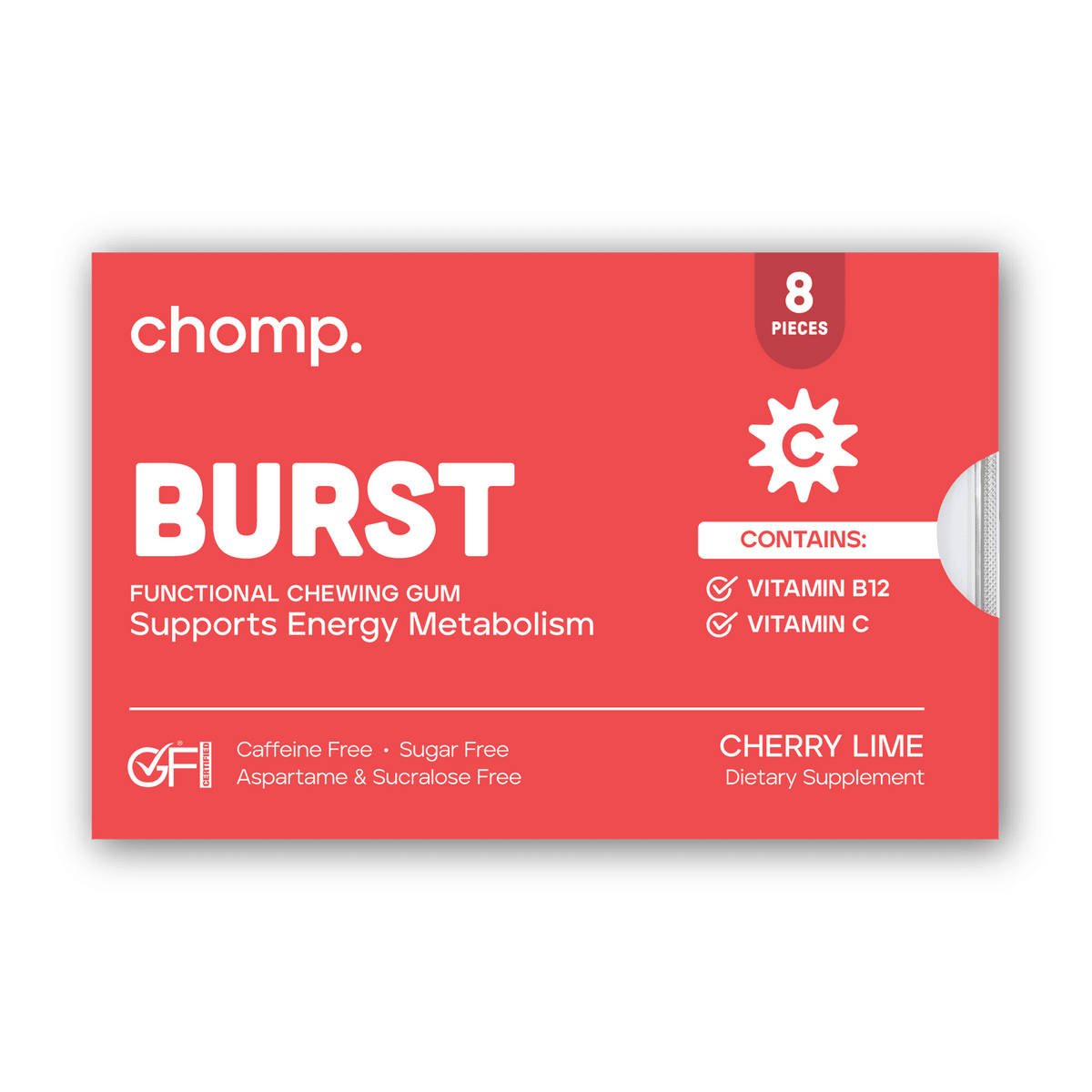 Chomp Burst Energy Gum