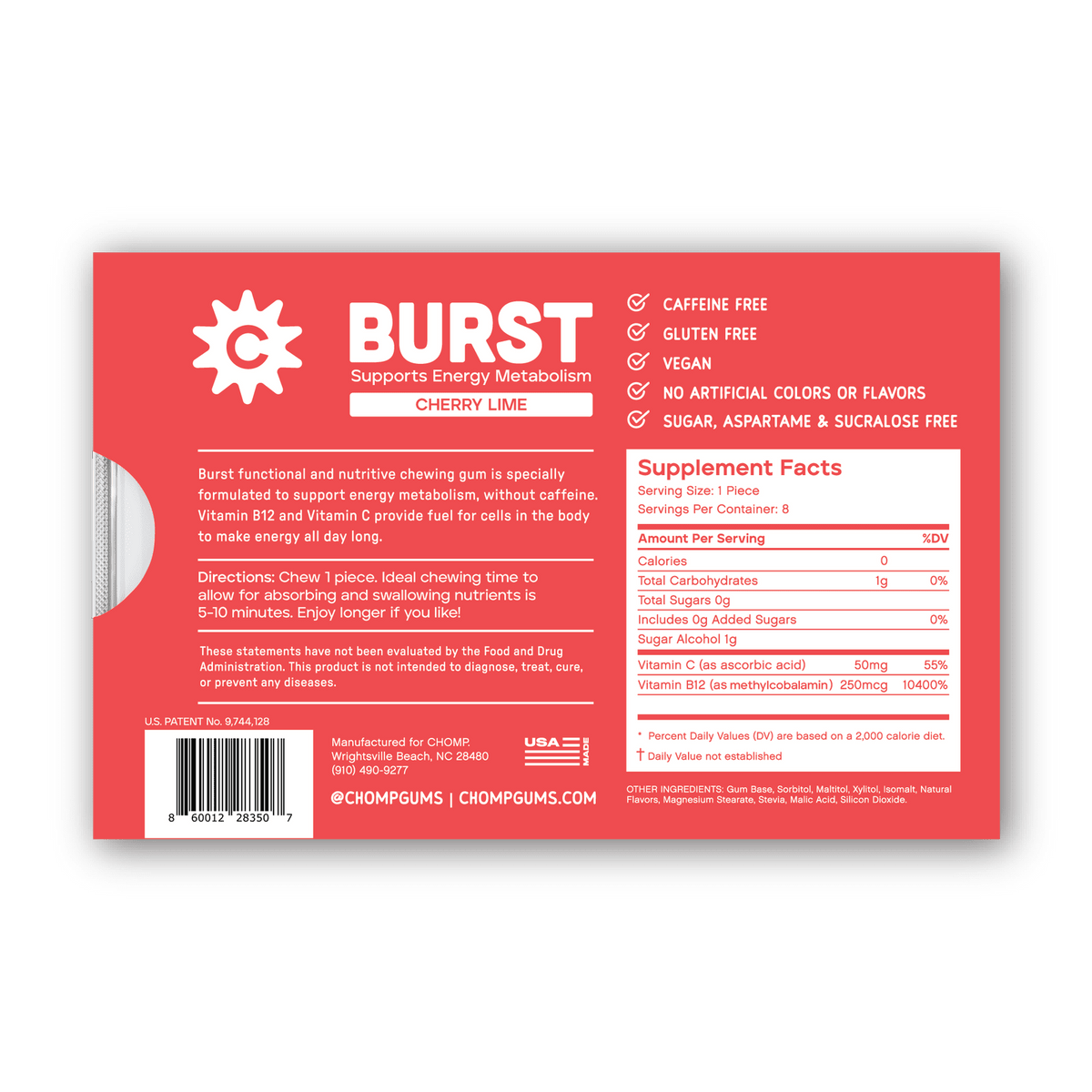 Chomp Burst Energy Gum
