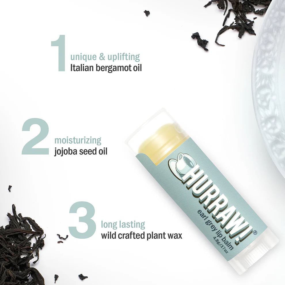 Hurraw Earl Grey Lip Balm