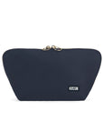 KUSSHI Signature Makeup Bag Navy Fabric with Pink Interior