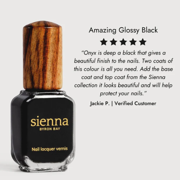 Sienna Byron Bay Nail Polish - Onyx