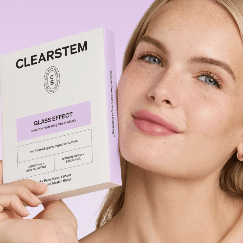 Clearstem Glass Effect Face + Neck Sheet Masks