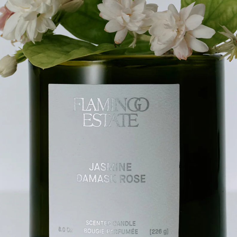 Flamingo Estate Jasmine Damask Rose Candle