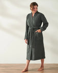 Coyuchi Unisex Air Weight Organic Robe Shadow