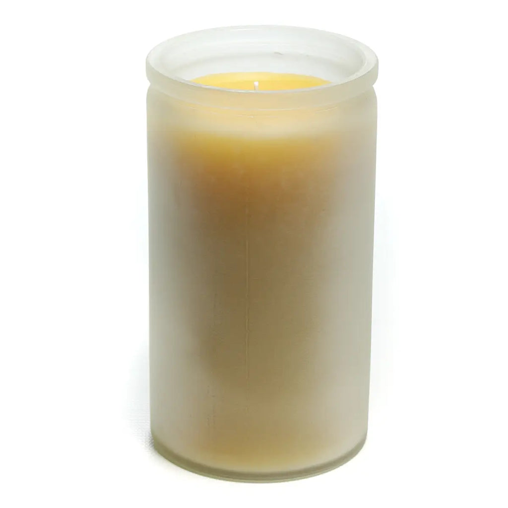 BlueCorn Pure Beeswax | Recycled Heavy Glass Candle - 16oz- Frosted