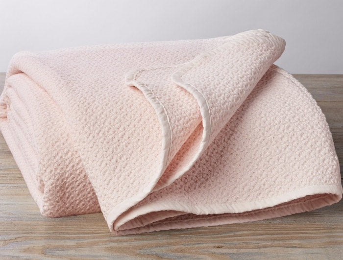 Coyuchi Honeycomb Organic Baby Blanket Camellia (Pink)