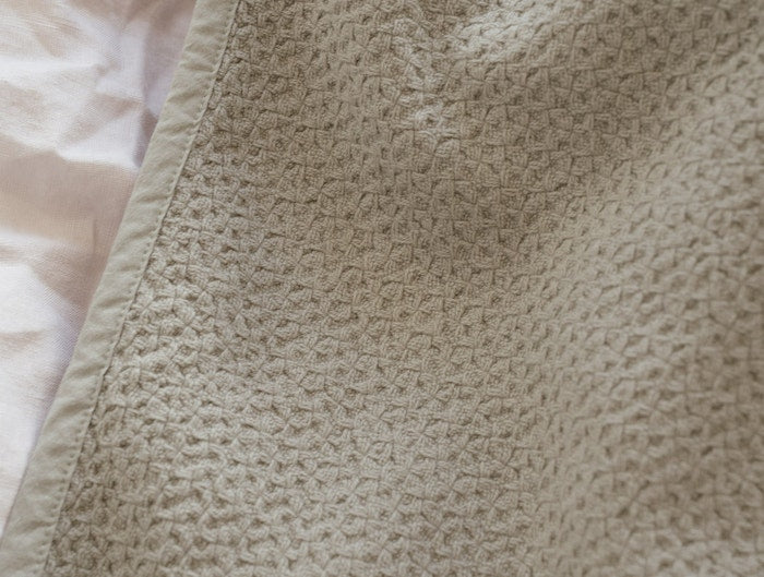 Coyuchi Honeycomb Organic Baby Blanket Pewter