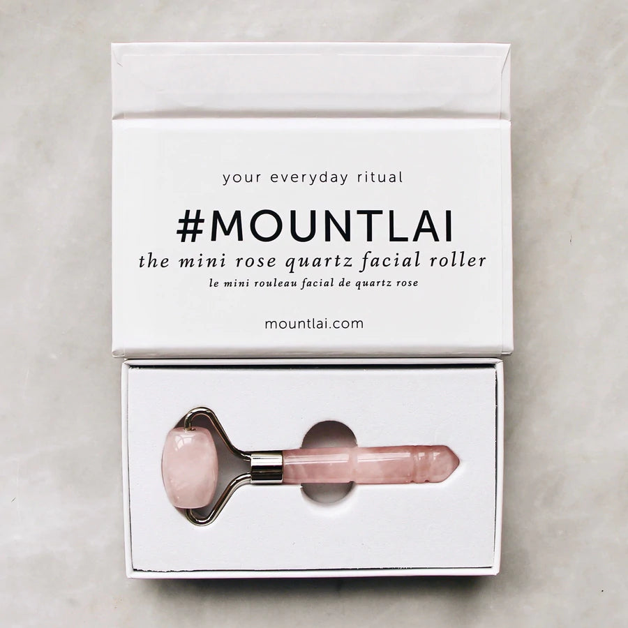 Mount Lai Mini Rose Quartz Facial Roller